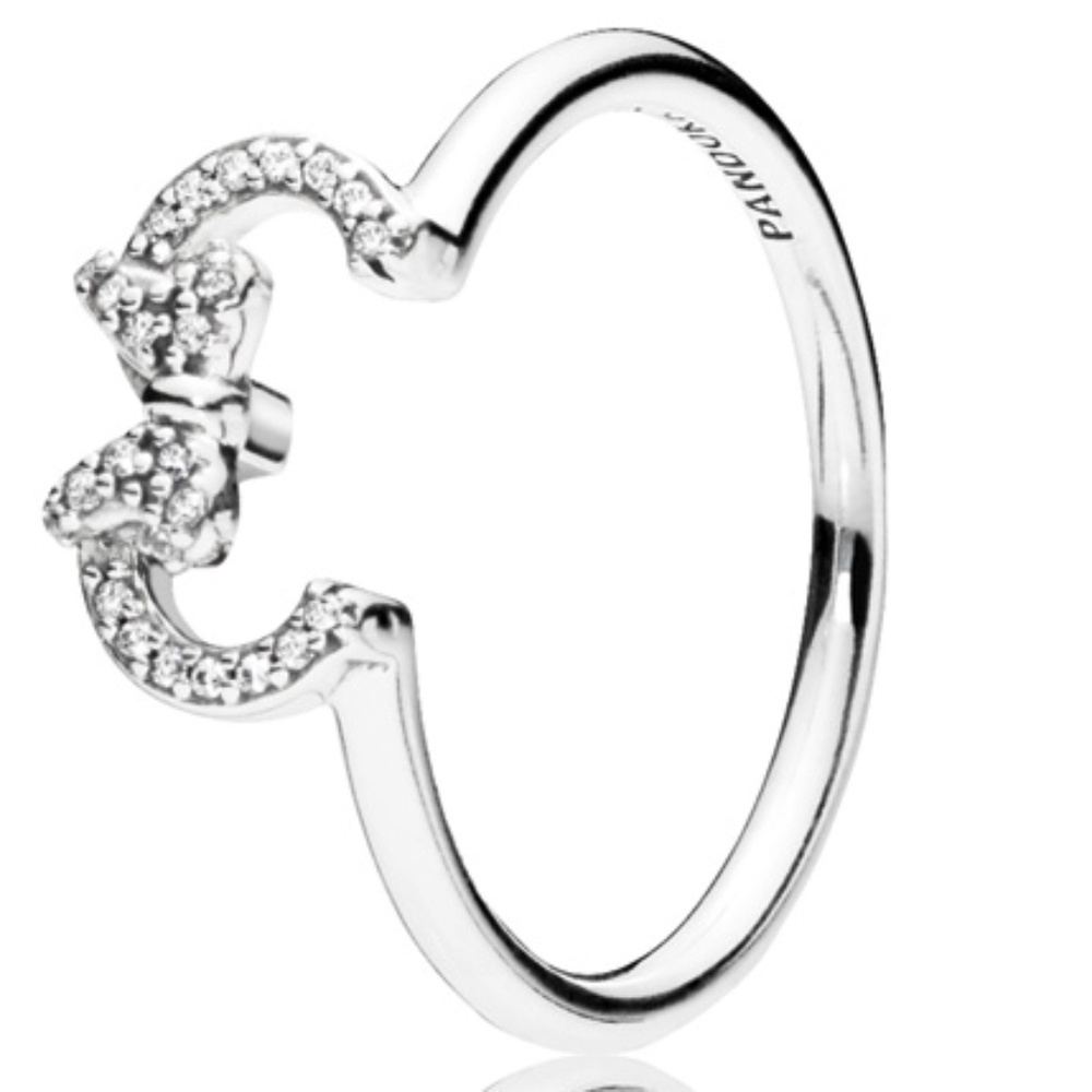 Pandora Disney Minnie Silhouette 925 Sterling Silver Ring - Excellent Condition!